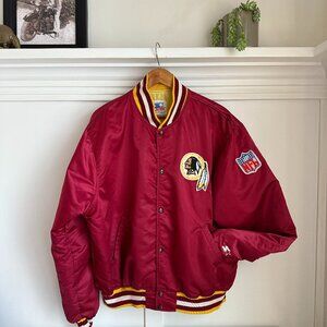 Vintage Washington Commanders Starter Satin Bomber Jacket - Size XL - Made in US
